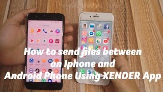 How to send files between Iphone and Android phone using Xender [upl. by Ilise49]