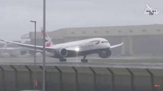 British Airways Boeing 787 Dreamliner touchampgo at London Heathrow [upl. by Hedges]