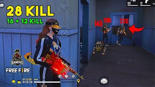 28 Kill Duo vs Squad Ajjubhai and Jontybhai OverPower Gameplay  Garena Free Fire [upl. by Noletta]