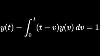 Diff Eqn Solving a Volterra Integral equation by Laplace transform [upl. by Samal]