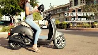 Scooter  Coleman Powersports JL49 Product Showcase 50cc [upl. by Ainslee325]