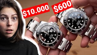 ROLEX REAL vs FAKE Rolex Submariner vs 600 HIGH END Replica  116610LN [upl. by Strawn]