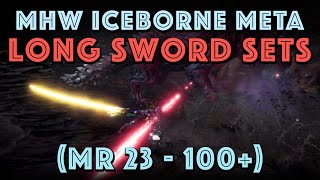 The Iceborne META Longsword Builds MHW Iceborne MR 23100 [upl. by Pesek]