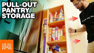 How To Make a Pull Out Pantry  I Like To Make Stuff [upl. by Nashoma]