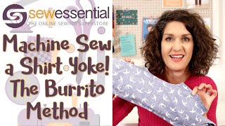 How to Sew a Shirt Yoke  the Burrito Machine Sewn Method [upl. by Demodena757]