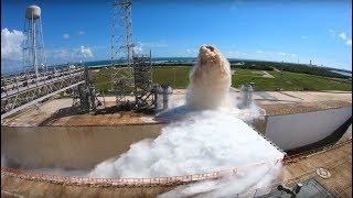 Launch Pad Water Deluge System Test at NASA Kennedy Space Center [upl. by Polard]