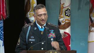 Pentagon Hall of Heroes Staff Sgt David G Bellavias Speech [upl. by Otrebilif]