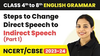 Steps to Change Direct Speech to Indirect Speech Part 1  Class 5 to 8 English Grammar [upl. by Ennahteb]