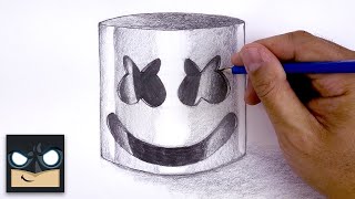 How To Draw Marshmello  Sketch Tutorial [upl. by Terrej]