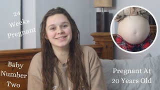 24 Week Pregnancy Update  Pregnant Teen Mum Symptoms amp Belly Shot [upl. by Notlrahc]