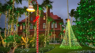 Key West Evening Walk  Sunset amp Christmas Lights 2022  LIVE [upl. by Gibert]