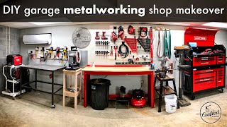 DIY Garage Metalworking Shop Makeover and Organization  Shop Project [upl. by Atiuqad509]