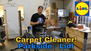 Parkside Carpet Cleaner PWS 20 A1  Lidl [upl. by Ainirtac]