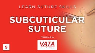 Subcuticular Suture  Learn Suture Techniques  VATA [upl. by Annnora]