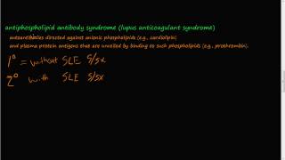 56P  HIT syndrome antiphospholipid antibody syndrome lupus anticoagulant syndrome [upl. by Lucchesi429]