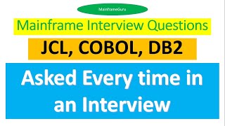 Mainframe Interview Questions and Answers for Experienced more than 1 years COBOL JCL DB2  Learn [upl. by Eelesor481]