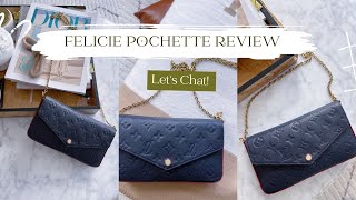 Louis Vuitton Felicie Pochette Review  Real Talk [upl. by Noyerb33]