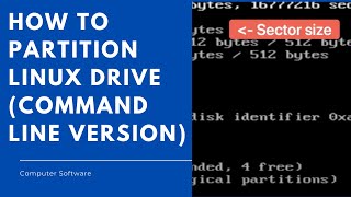 How to partition Linux drive command line version [upl. by Hunfredo]