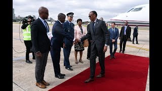 Arrival of Paul Kagame President of Rwanda [upl. by Seaden]