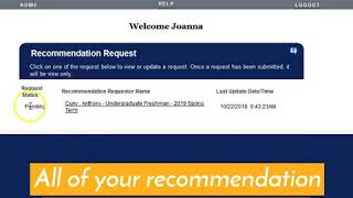 Recommendation Center  How to upload a letter of recommendation [upl. by Annahsed]