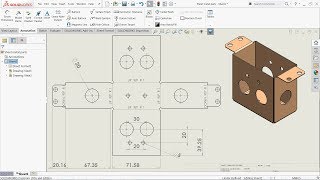 Solidworks Tutorial Sheet metal drawings [upl. by Llenahc]