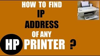 How to Find the IP Address of Any HP printer [upl. by Akzseinga]