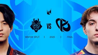 G2 vs KC  2025 LEC Winter Split Playoffs  Split Final [upl. by Tuneberg]