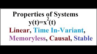 Properties Of Systems  Example 1 [upl. by Sherlock151]