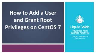 How to Add a User and Grant Root Privileges on CentOS 7 [upl. by Majka]