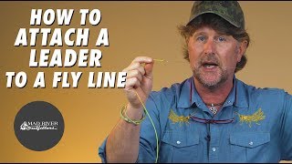 How To Attach A Leader To A Fly Line [upl. by Boccaj]