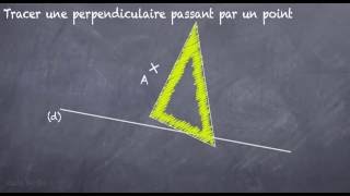 Comment tracer une perpendiculaire  6eme [upl. by Devlen]