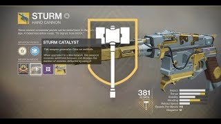 Destiny 2  How to easily Obtain and Progress the Sturm Catalyst amp Masterwork [upl. by Stevy]