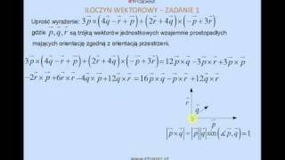 Mnożenie wektorowe  reguła prawej dłoni geometria analityczna [upl. by Suirauqram414]