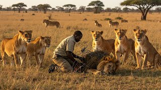 He Freed a Lion from Barbed Wire What the Lions Do Next Will Leave You Speechless [upl. by Aronoel637]