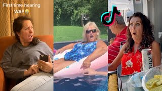 PARENTS REACT TO WAP TIKTOK COMPILATION PT 4 [upl. by Lexie]