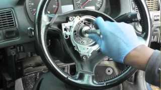 Volkswagen Golf Jetta Steering Wheel amp Airbag Removal [upl. by Jonna]