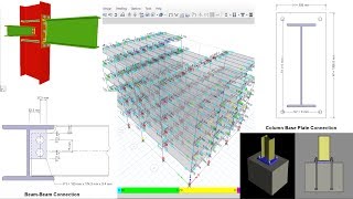 CSI ETABS  16  Steel connection design in ETABS  Part 33 [upl. by Flight]