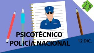 Psicotécnico Policía Nacional explicado [upl. by Earaj565]