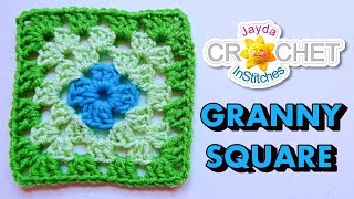 How To Crochet a Granny Square  Beginners Tutorial amp Basic Pattern [upl. by Eed]