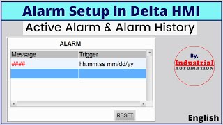 Alarm Configuration in Delta HMI  English [upl. by Suedaht]