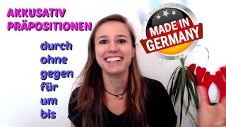 The ACCUSATIVE Part 3 How to EASILY Remember the GERMAN ACCUSATIVE Prepositions [upl. by Annaoj]