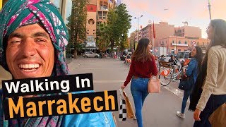 Walking Tour of Modern Marrakech — Morocco Africa Video Walk【4K】🇲🇦 [upl. by Lois]