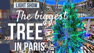 Full light show in 4K  the 2023 Galeries Lafayette Christmas Tree Paris France [upl. by Carberry]