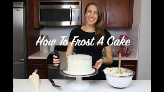 How To Frost A Cake  A Beginners Guide  CHELSWEETS [upl. by Columbyne]