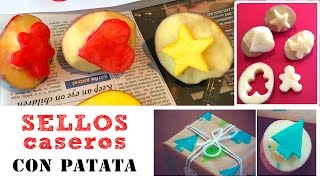 SELLOS caseros con patata  MANUALIDADES infantiles [upl. by Fifine846]