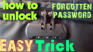 Easy trick to unlock Antitheft bagpacksuitcase luggages English Version [upl. by Cassey]