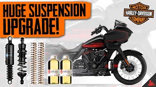 Harley ROAD GLIDE Suspension Install amp Comparison Wilbers [upl. by Enohpesrep]