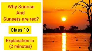 why the sun appears red at sunrise and sunset  class 10  Hindi Explanation in 2 minutes [upl. by Ydnal842]