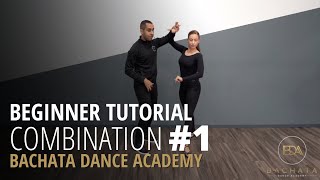 Beginner Bachata Tutorial  Combination 1  Demetrio amp Nicole  Bachata Dance Academy [upl. by Kristoffer]