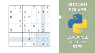 Create Sudoku Solver with Python in 20 minutes [upl. by Eissert]